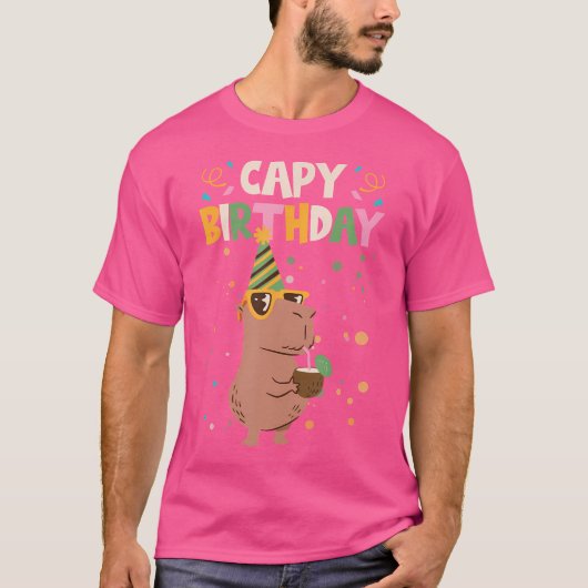 ケイピー誕生日カピバラ Tシャツ (正面)