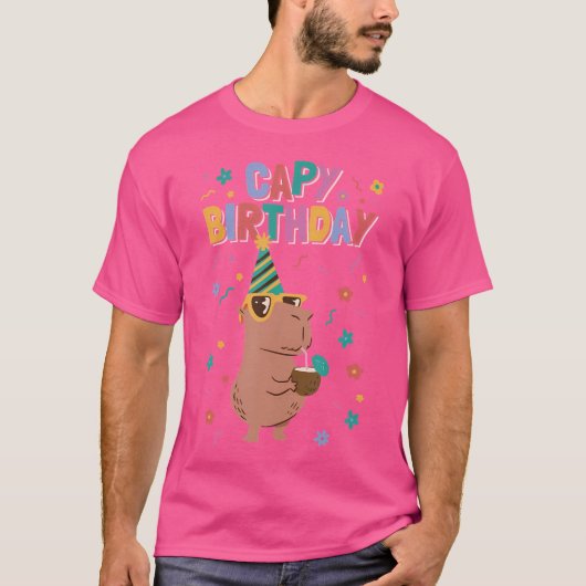 ケイピー誕生日カピバラ Tシャツ (正面)