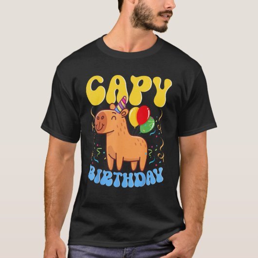 ケイピー誕生日カピバラ Tシャツ (正面)