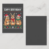 ケイピー誕生日醜いクリスマスセーターCapybara ノートカード (正面/裏面)