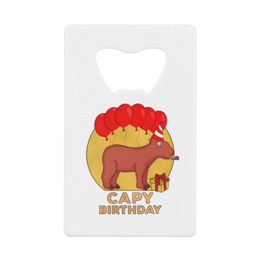 ケイピー誕生日 クレジットカード栓抜き (正面)