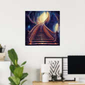 ケイブアセンション – 神秘的なパインターリーアートスタイル ポスター (ホームオフィス)