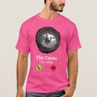ケイブズコーリングケイブダイビング海フリーディヴィングDiv Tシャツ