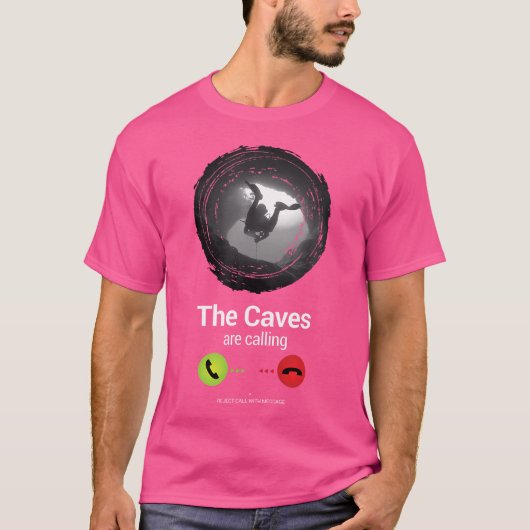 ケイブズコーリングケイブダイビング海フリーディヴィングDiv Tシャツ (正面)