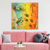 ケイブレジデンス先住民アメリカンDECORキャンバスプリント キャンバスプリント (インサイチュ (リビング))