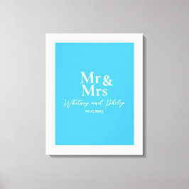 ケイマパーソナライズされたン結婚・ブルー夫人の願い キャンバスプリント