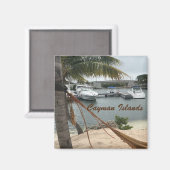 「ケイマン島ボート」ロゴ入り写真 マグネット (正面/裏面)