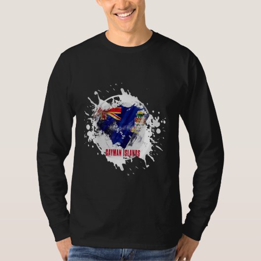 ケイマン諸島のスプラッシュ Tシャツ (正面)