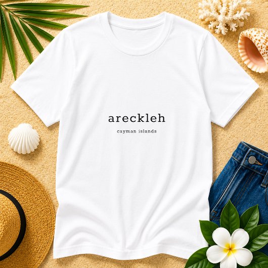 ケイマン諸島の方言 Areckleh Tシャツ