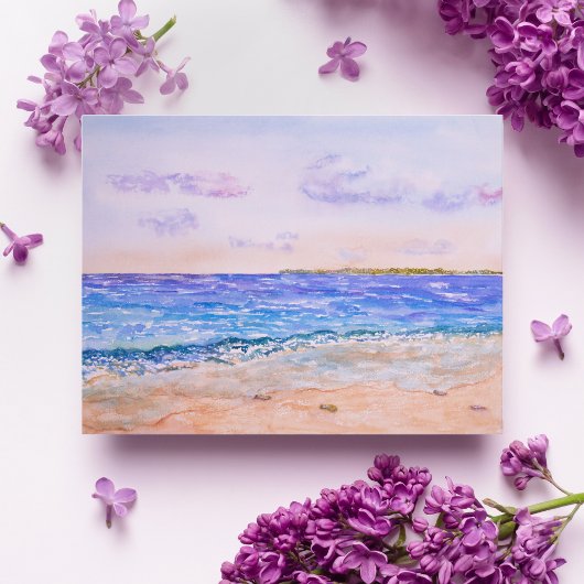 ケイマン諸島の水彩画 ポストカード