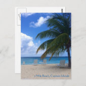 ケイマン諸島の7マイルビーチ ポストカード (正面/裏面)