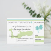 ケイマン諸島への搭乗券の出欠確認カード 出欠カード (スタンド正面)