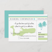 ケイマン諸島への搭乗券の出欠確認カード 出欠カード (正面/裏面)