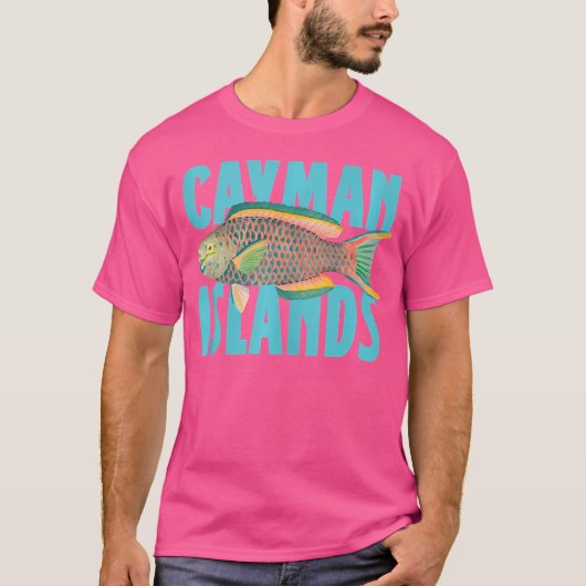 ケイマン諸島オウム魚スキューバダイビング Tシャツ (正面)