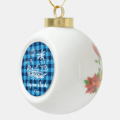 ケイマン諸島オンブルーバッファローチェッククリスマス セラミックボールオーナメント (右)