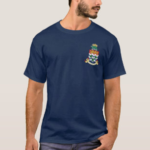 ケイマン諸島コートオブアームズ – ポケット Tシャツ