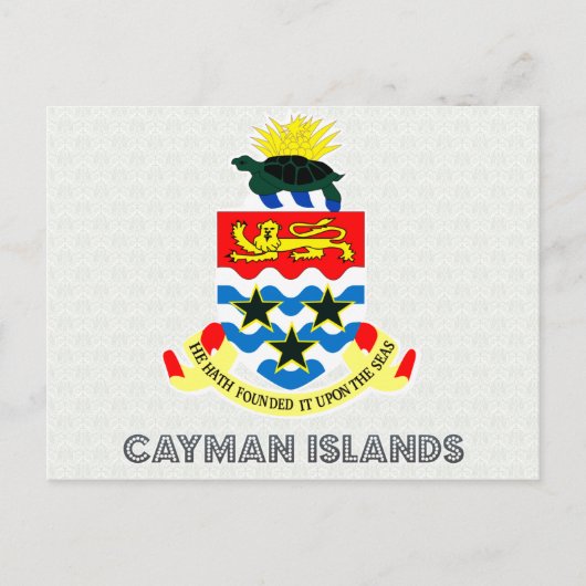 ケイマン諸島コートオブアームズ ポストカード (正面)