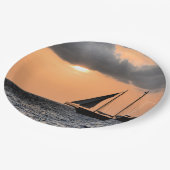 ケイマン諸島サンセット ペーパープレート (アングル)