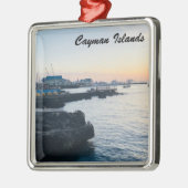 「ケイマン諸島サンセット」 メタルオーナメント (左)