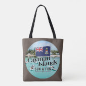 「ケイマン諸島サン&おもしろい」国旗 トートバッグ (裏面)