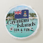 「ケイマン諸島サン&おもしろい」国旗 ラウンドクッション (裏面)