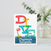 ケイマン諸島ダイブ – スカラフルクバ ポストカード (スタンド正面)