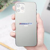 ケイマン諸島バーコードフラグ Made in Cayman Islands シール (スマートフォン)