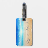 ケイマン諸島ビーチサンライズ ラゲッジタグ (裏面縦)