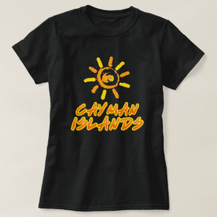 ケイマン諸島ブライトイエロー&オレンジ Tシャツ