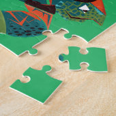 ケイマン諸島ヴィンテージ旅行ポスター ジグソーパズル (側面)