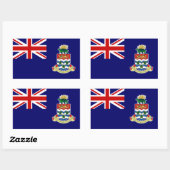 ケイマン諸島国旗のシール 長方形シール (シート)