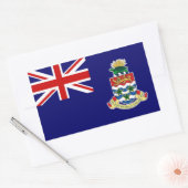 ケイマン諸島国旗のシール 長方形シール (封筒)