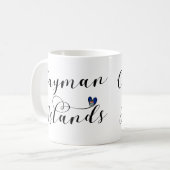 ケイマン諸島国旗ハート、ケイマン諸島 コーヒーマグカップ (正面左)