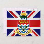 ケイマン諸高品質島国旗 ポストカード (正面/裏面)