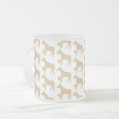 ケイメイ牧場　グラマーちゃん シルエット フロストグラスマグカップ (正面左)