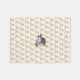 ケイメイ牧場　グラマーちゃん シルエット＆顔出し フリースブランケット