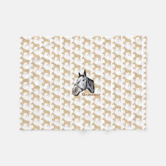 ケイメイ牧場 グラマーちゃん シルエット&顔出し フリースブランケット (正面(横))