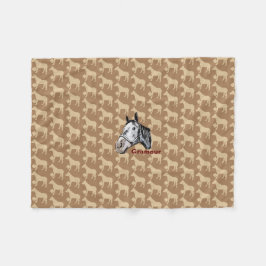 ケイメイ牧場　グラマーちゃん シルエット＆顔出し フリースブランケット