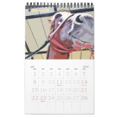 ケイメイ牧場　サラブレッドの引退馬　２頭のイラスト カレンダー (2月 2026)