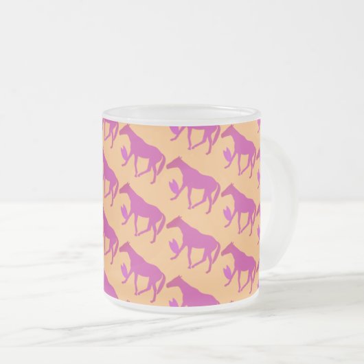 ケイメイ牧場　トントントントロちゃん シルエット フロストグラスマグカップ (正面右)