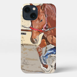 ケイメイ牧場　トントントントロちゃん　「足上げwith筋肉」 iPhone 13ケース