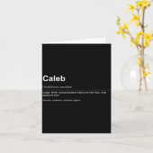 ケイレブという名前のユーモアあふれる定義の引用_ カード (黄色い花)