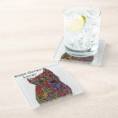 ケインカラフルコーソラバーガラスコースター ガラスコースター (アングル)