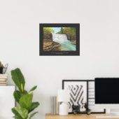 ケインクリークカスカズウォーターフォールアートプリント ポスター (ホームオフィス)