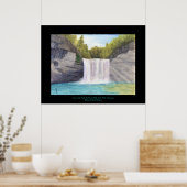 ケインクリーク滝-秋クリーク滝州パーク ポスター (キッチン)