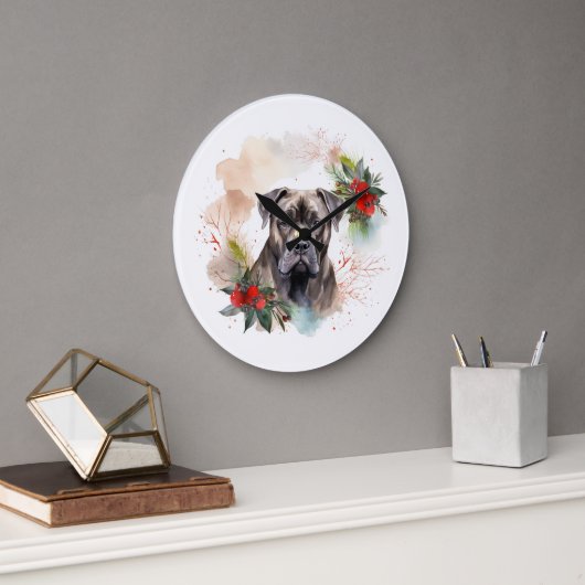 ケインコルソクリスマスリースフェスティバルカップ ラージ壁時計 (オフィス)