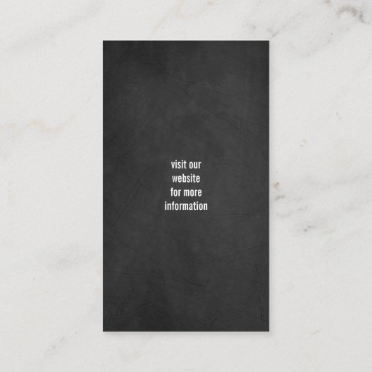 ケインコルソシルエット – 黒板スタイル 名刺 (裏面)