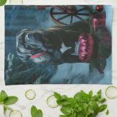 ケインコルソスノーイークリスマスデコール キッチンタオル (折り畳み)