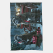 ケインコルソスノーイークリスマスデコール キッチンタオル (縦)