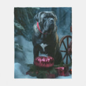 ケインコルソスノーイークリスマスデコール フリースブランケット (正面)